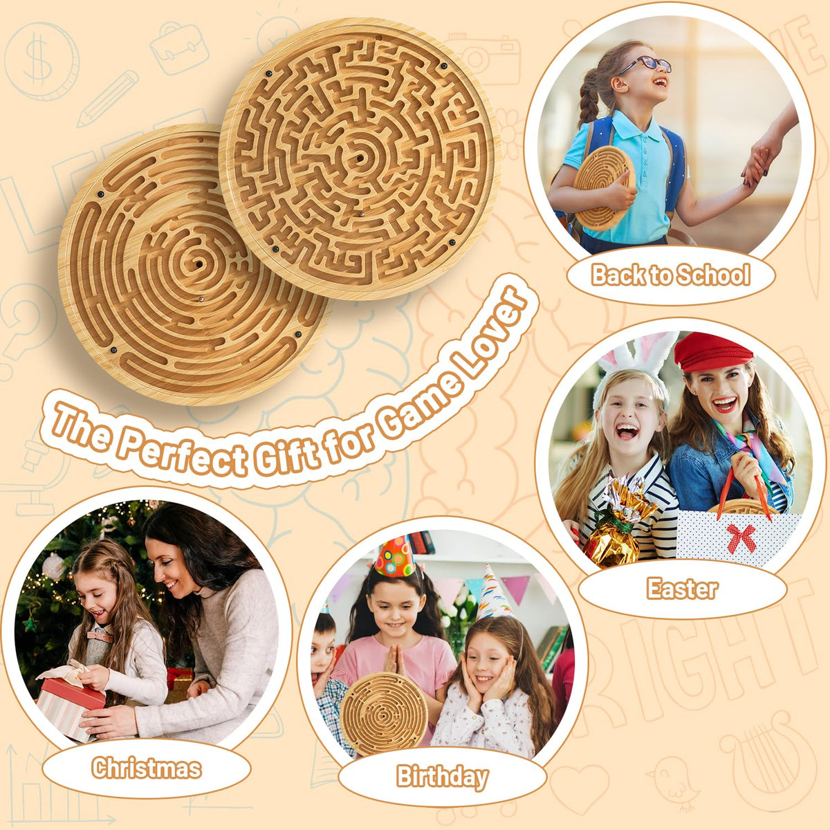 CHILLKITYPET durable wooden maze board for long-lasting use