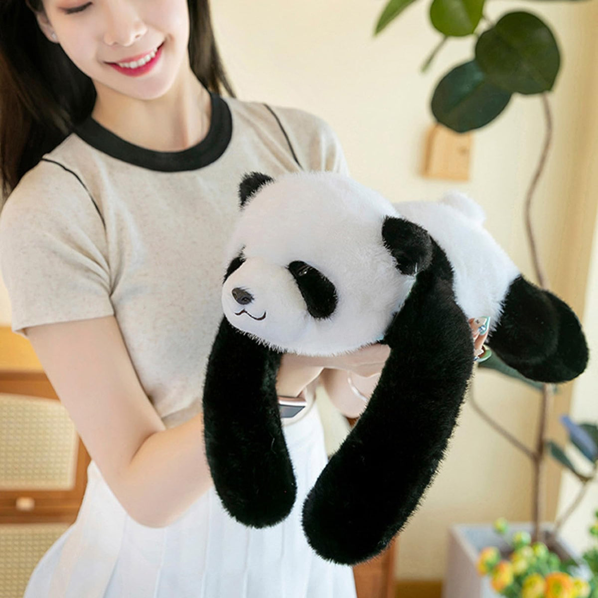 Chilsoby Panda 11.8-inch compact plush on a desk promotes calm focus
