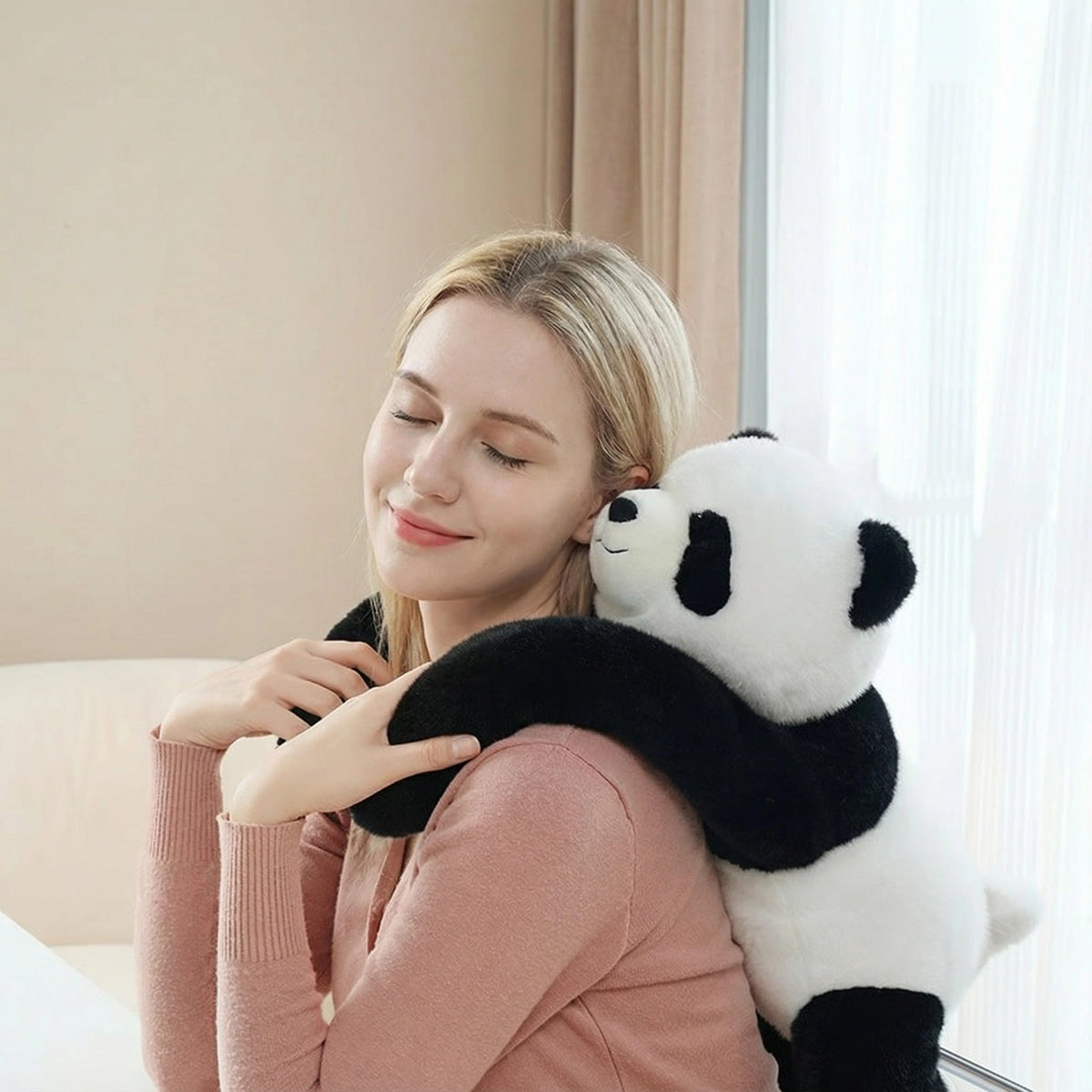 Chilsoby Panda plush vacuum-sealed package with fluffy recovery demo