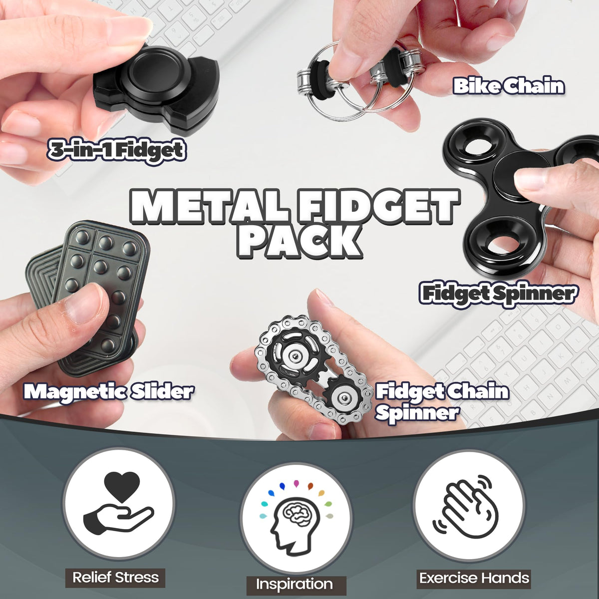 Chilvil flippy chain toy offering endless fidget exploration on the go
