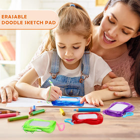 Chinco lightweight pocket-size doodle boards fit easily in pockets for travel.