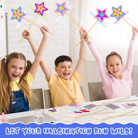 Chinco Star Princess Wands Kit – smooth wooden wands ensure safe crafting.
