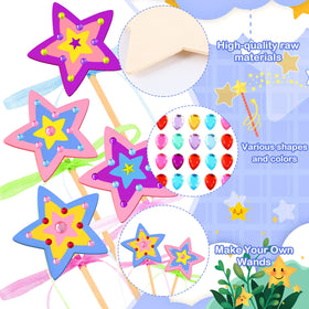 Chinco Star Princess Wands Kit – colorful ribbons add texture and flair to wands.