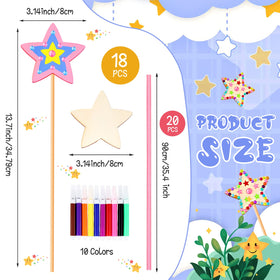Chinco Star Princess Wands Kit – sticker sheets personalize each wand during crafts.