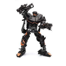 Chingbor deformation robot toy materials close-up shows ABS and alloy durability.