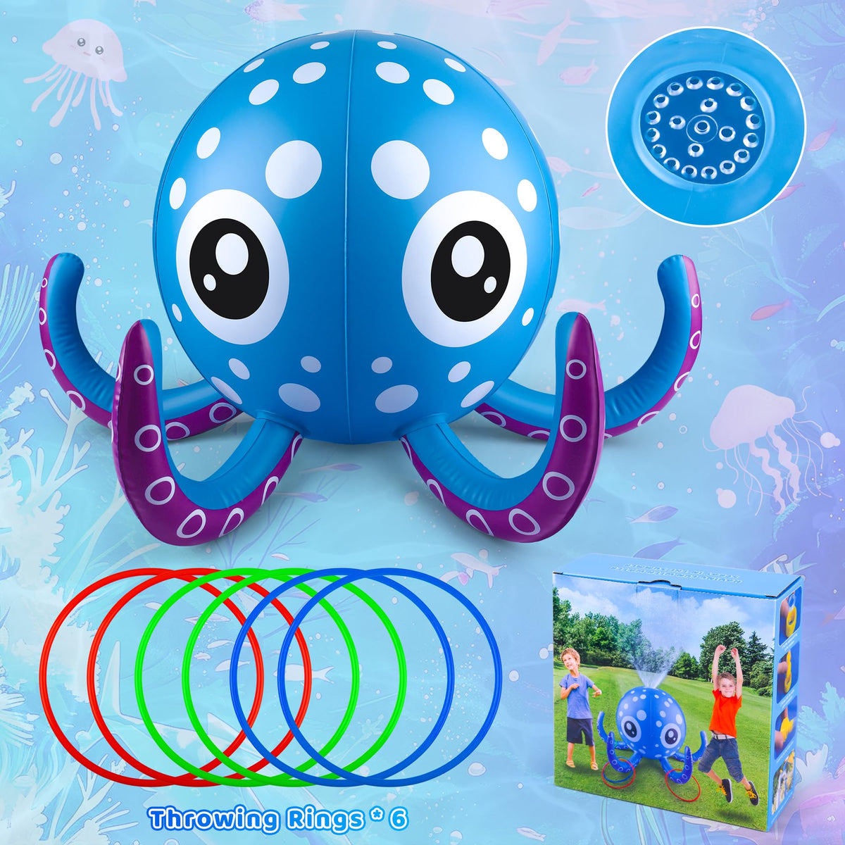 Chiozgi sprinkler as a thoughtful gift for kids aged 3–8 on sunny days.