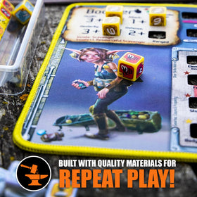 Chip Theory Games Too Many Bones PVC cards visible for durable game references.