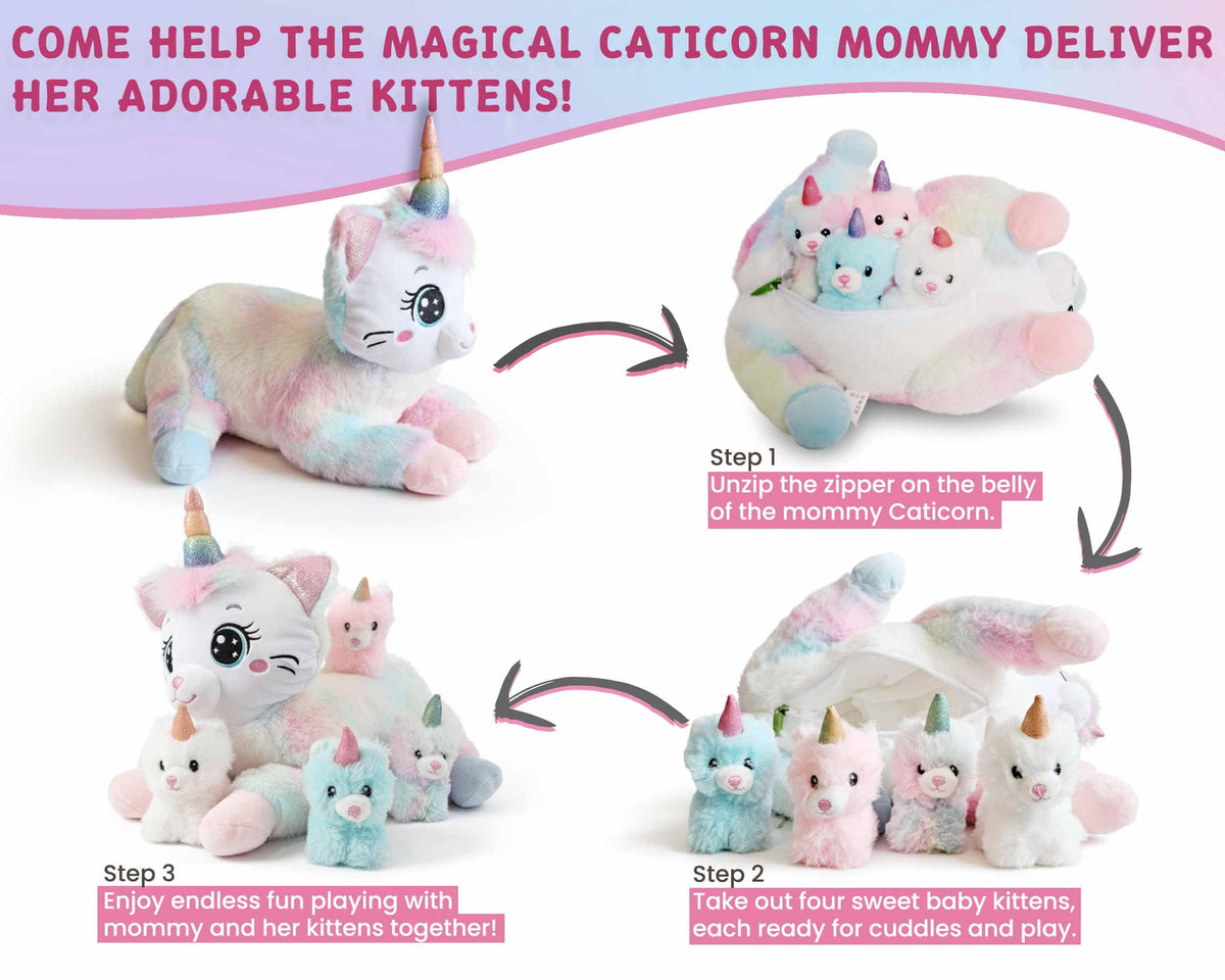 Chirpy Chums Dreamy Caticorn lavender kitten for imaginative play