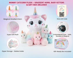 Chirpy Chums Dreamy Caticorn pastel pink kitten for soft cuddles