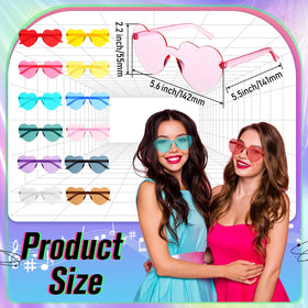 Chitidr heart-shaped sunglasses 12-set add bold, photo-ready flair