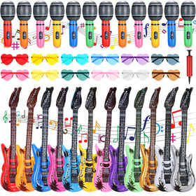 Chitidr inflatable guitars 12-set for vibrant party stage fun