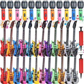 Chitidr inflatable guitars 36-inch for a dramatic rock vibe and party stage props.