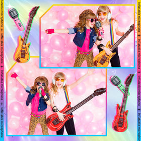 Chitidr inflatable microphones 10-inch ideal for interactive performances and photos.