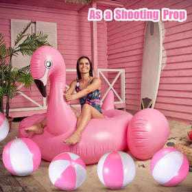Chitidr tropical theme pool decoration from pink white balls