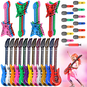 Chitidr inflatable guitars for party decor add vibrant 80s rock vibes