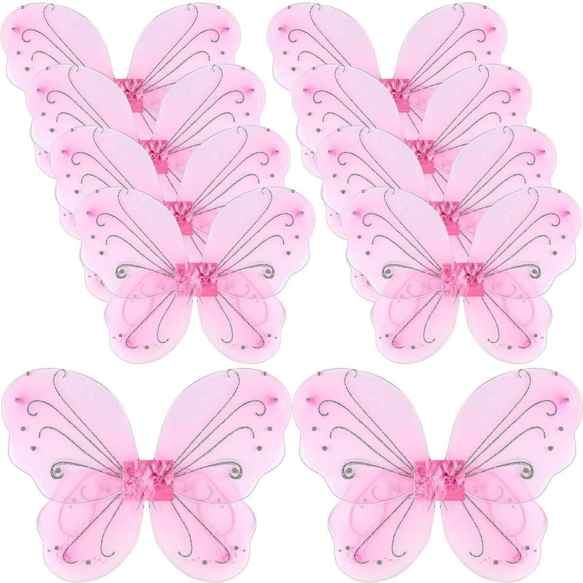 Chivao 10-piece fairy wings pack for party favors and dress-up fun