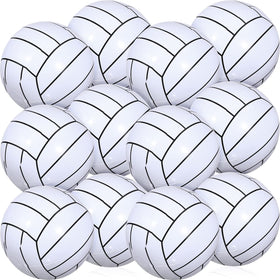 Chivao 12-pack 16-inch inflatable volleyball balls ready for beach party fun.