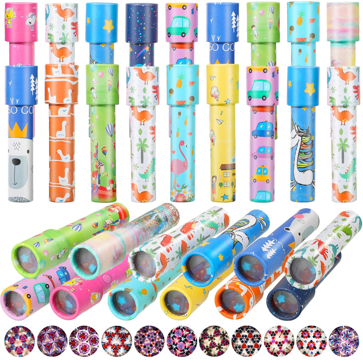 Chivao 30-pcs classic kaleidoscopes, colorful patterns spark kids' exploration and visual curiosity