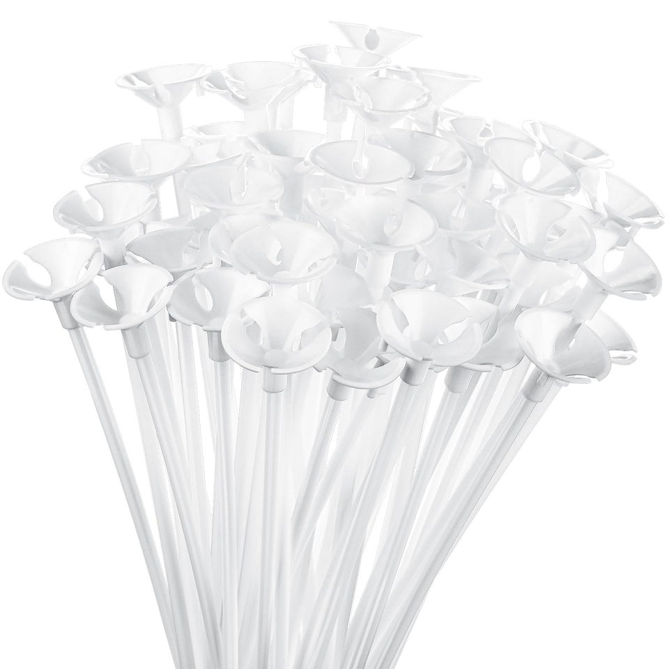 Chivao balloon sticks with base securely hold balloons for table centerpieces.