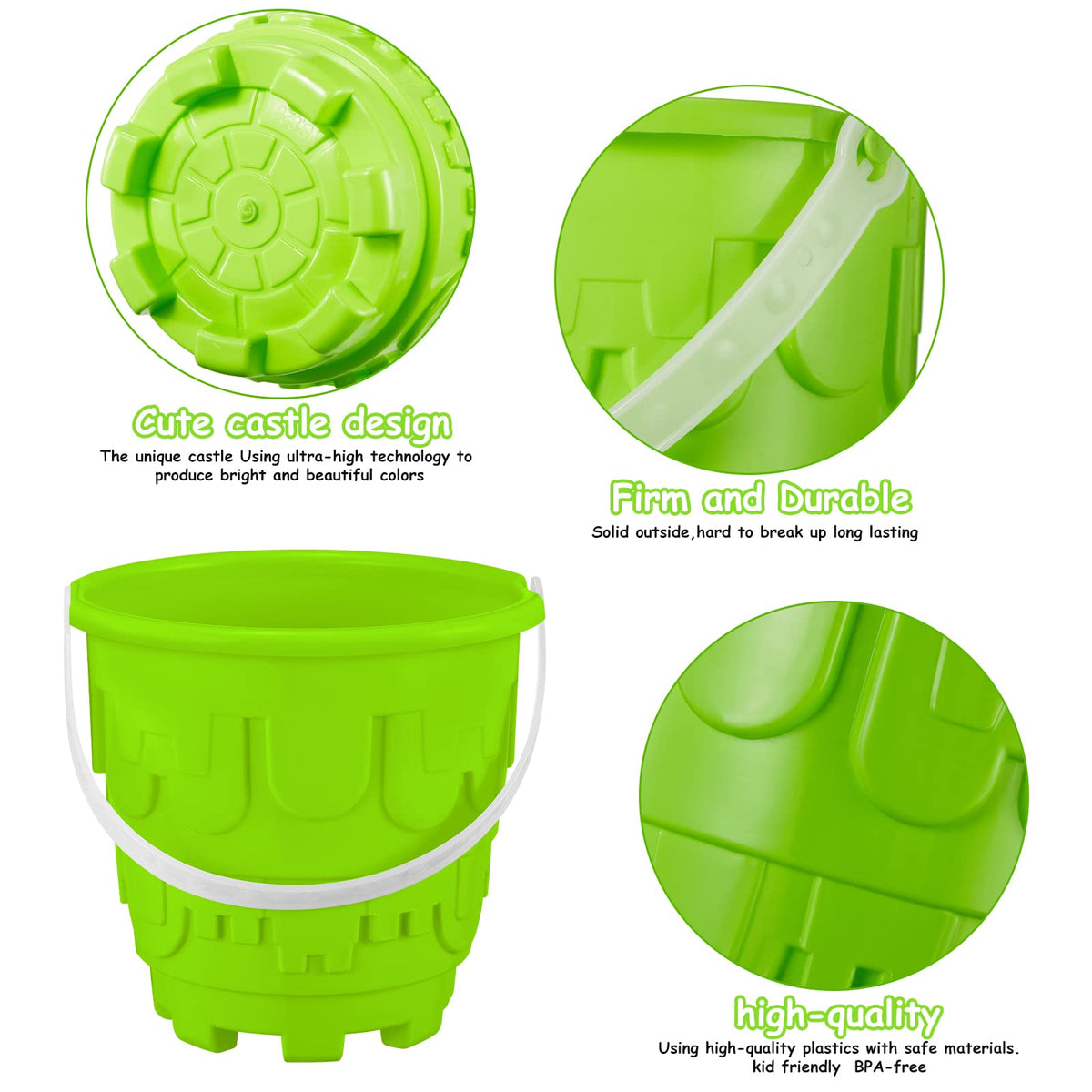 Chivao blue bucket designed for easy grip and outdoor sand adventures