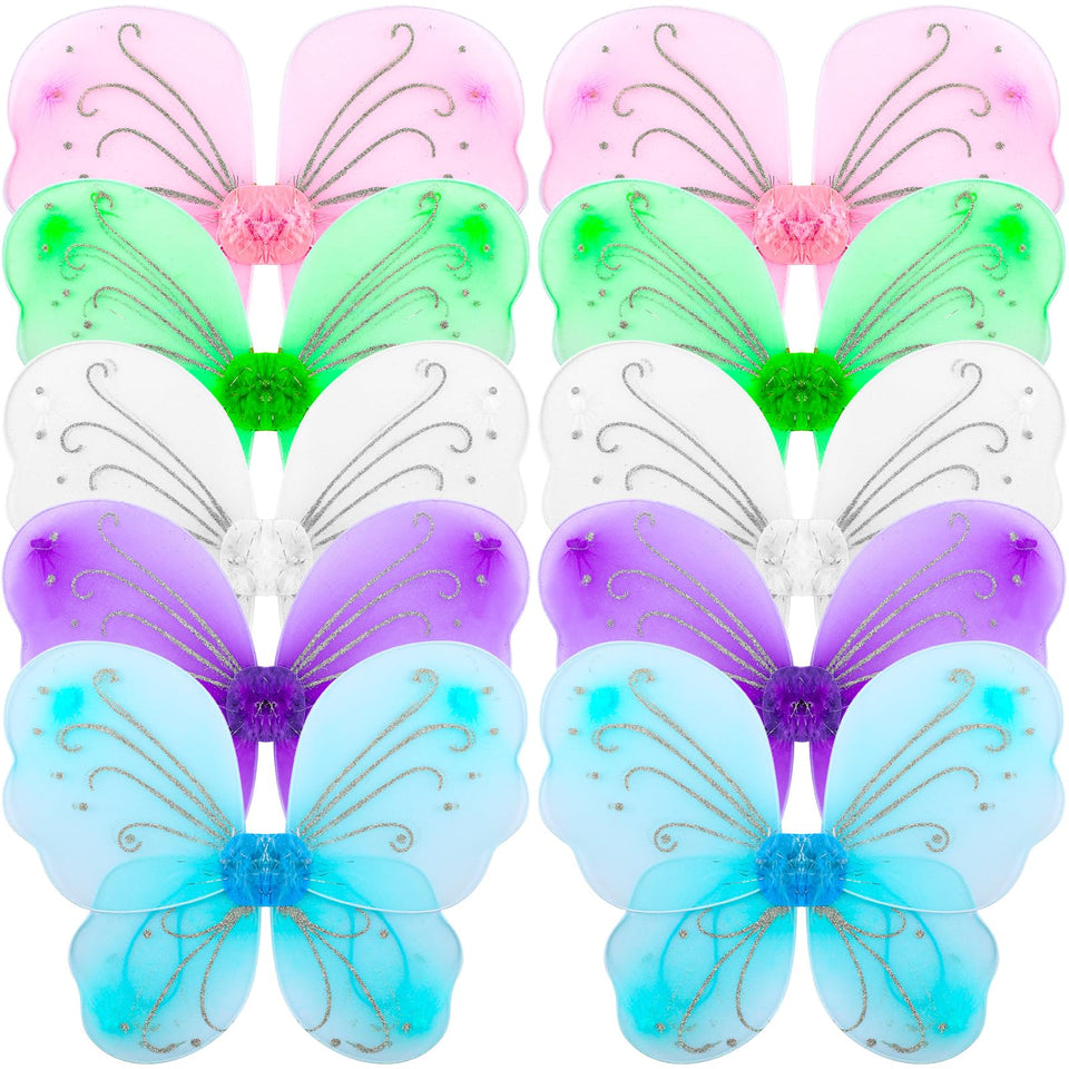 Chivao butterfly wings 10-piece pack for playful dress-up moments