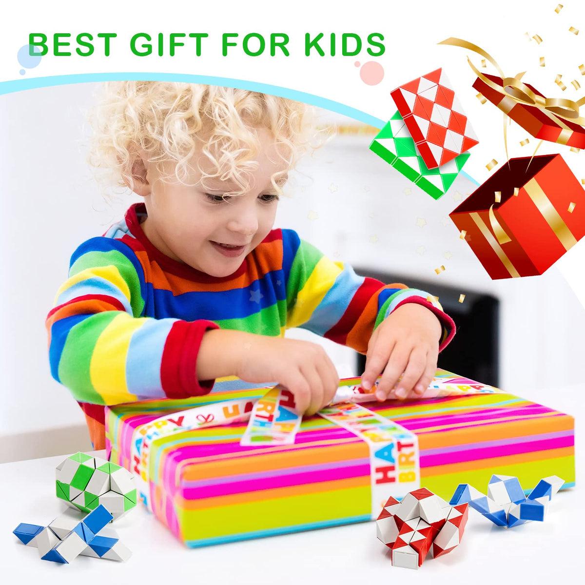 Chivao classroom prize snakes provide durable, colorful fidget entertainment.