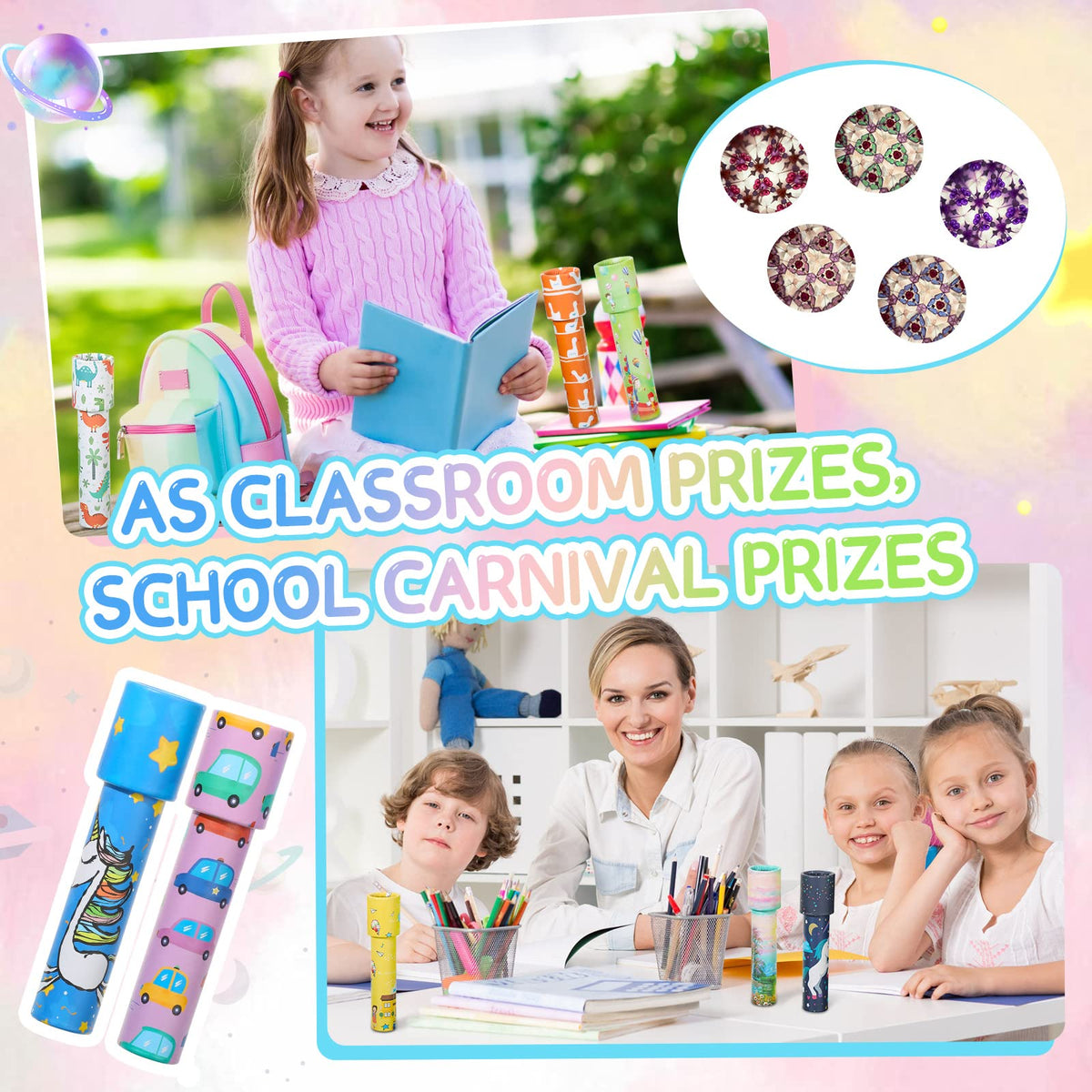 Chivao classroom-friendly kaleidoscopes sturdy and lightweight for everyday use