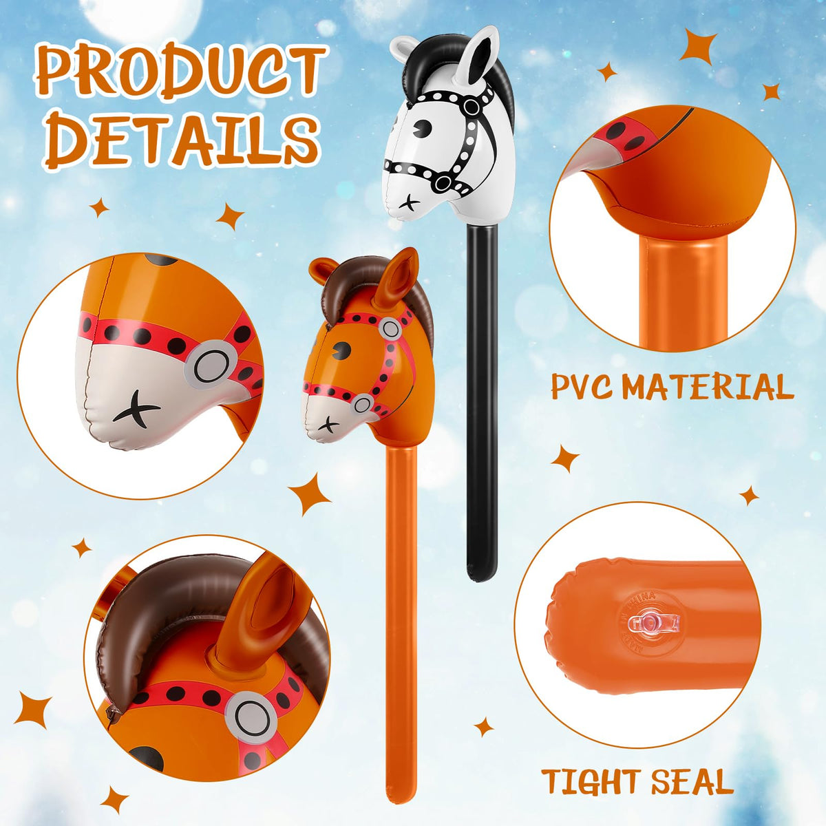 Chivao colorful inflatable horse stick adds fun to any outdoor event