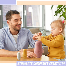 Chivao bright color scheme nesting dolls enhancing sensory exploration