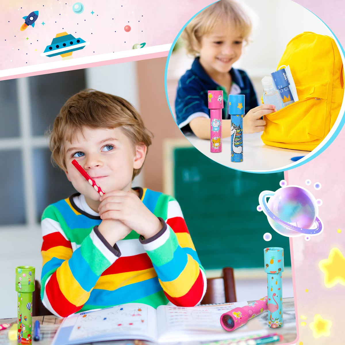 Chivao durable paper kaleidoscopes with smooth surfaces for safe handling