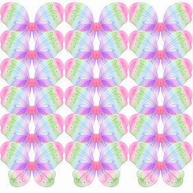 Chivao fairy wings rainbow pink for kids' dress-up and photos