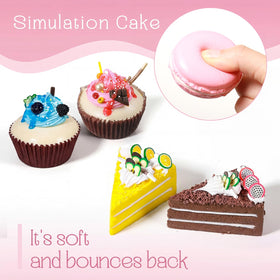 Chivao fake cake slice for display, adds lifelike charm to windows and menus.