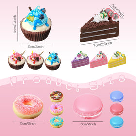 Chivao fake cupcakes for display, vibrant colors for staging.