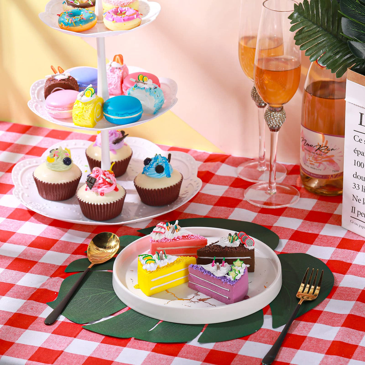 Chivao fake macarons for display, bright accents for decor.