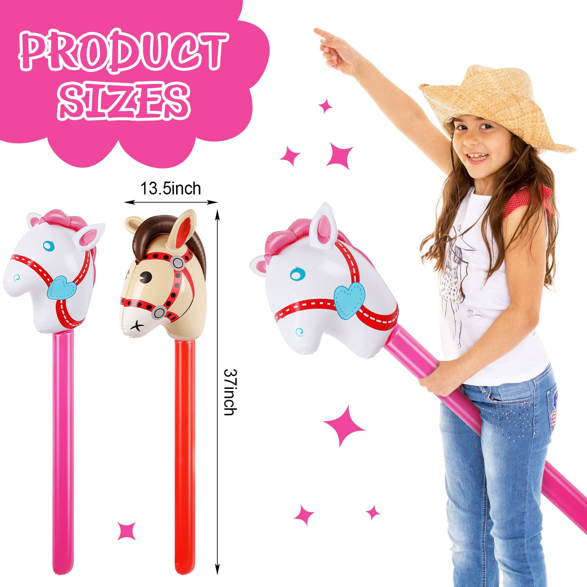 Chivao horse-stick balloon set packed for easy party setup and sharing.