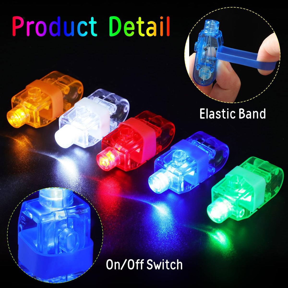 Chivao white LED finger lights glow for celebrations