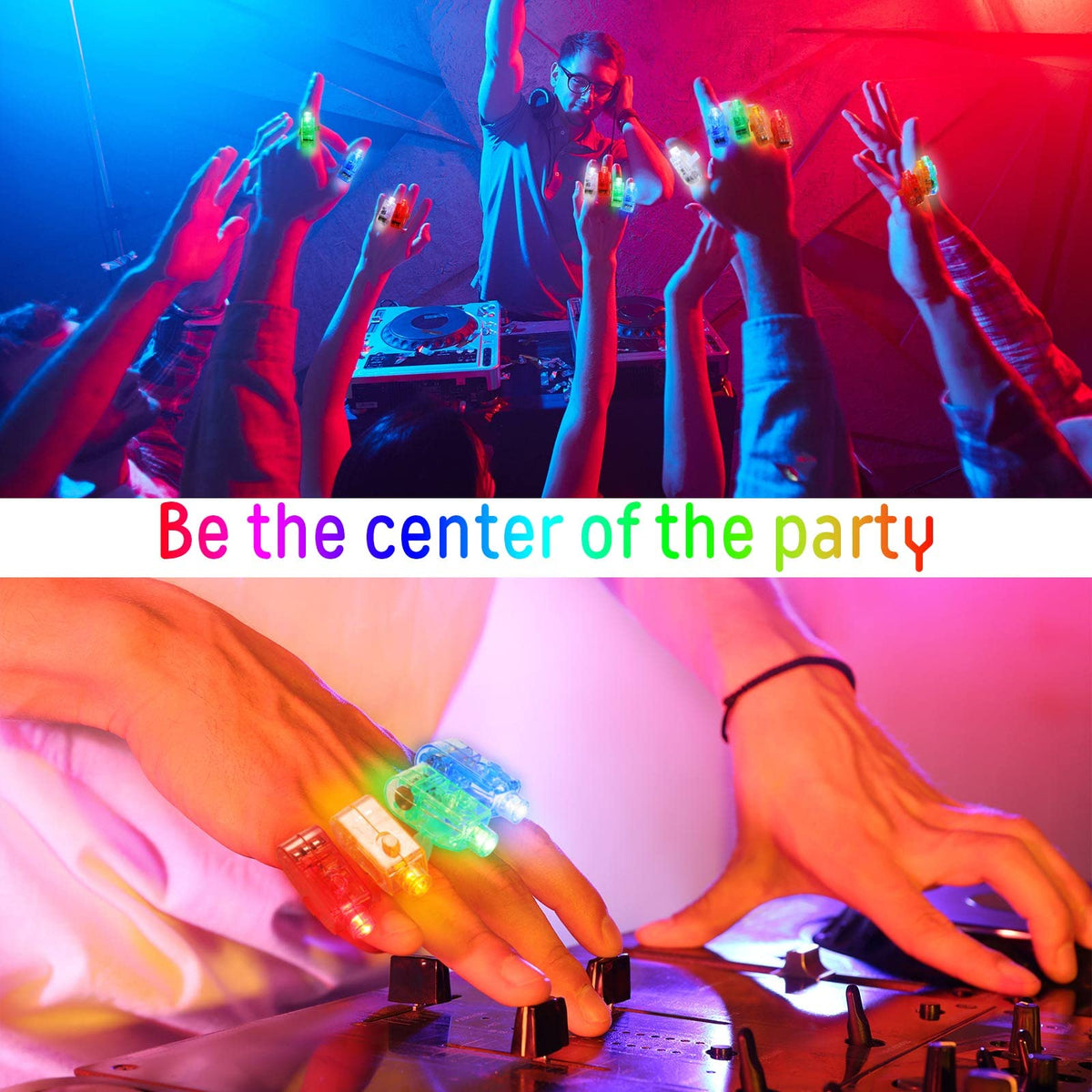 Chivao finger lights used at a lively dance party