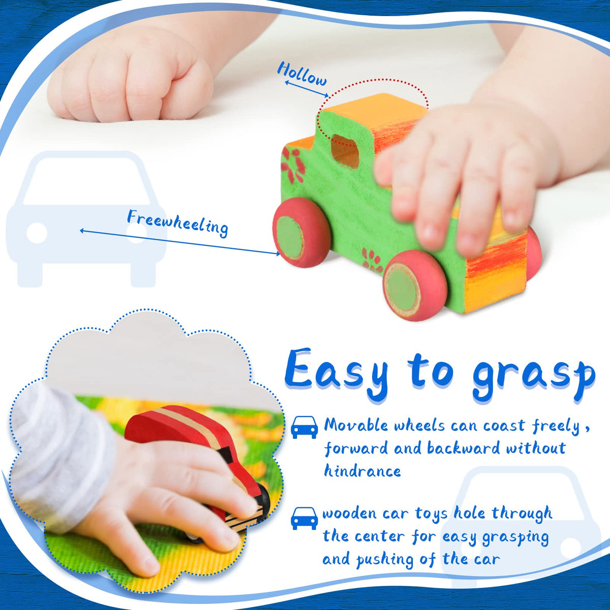 Chivao paintable wooden cars inviting kids to express color ideas safely