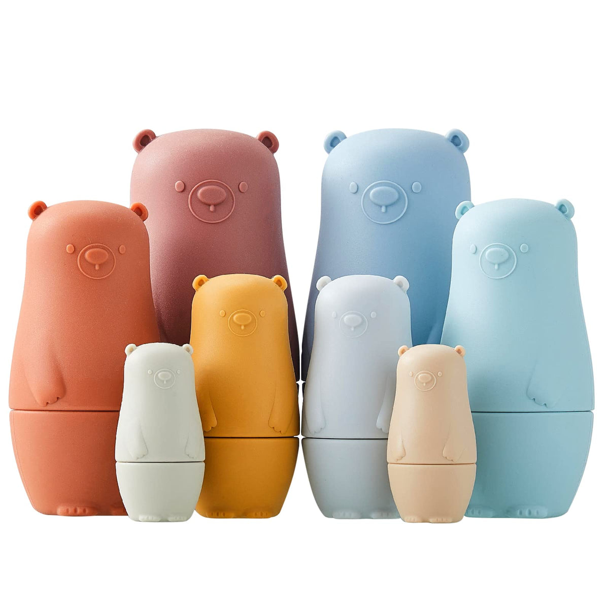 Chivao bear nesting dolls set in colorful finish for engaging stacking play