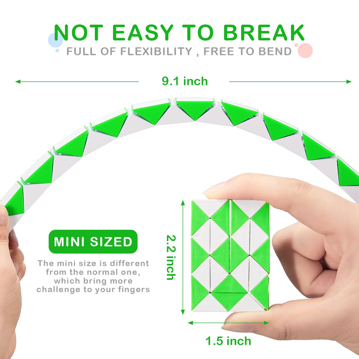 Chivao green snake cube offers colorful brain teaser for creativity.