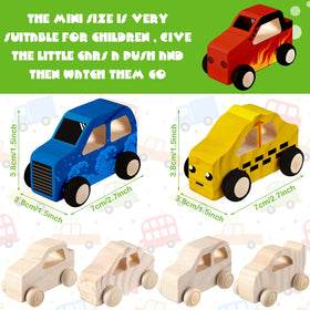 Chivao unfinished wooden cars — smooth edges for safe painting.