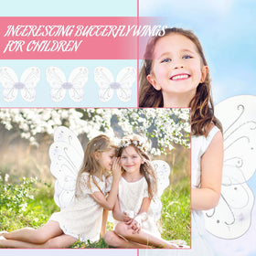 Chivao white fairy wings folded for easy storage and portability.