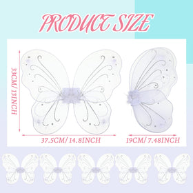 Chivao white fairy wings with adjustable straps for comfortable, customizable wear.