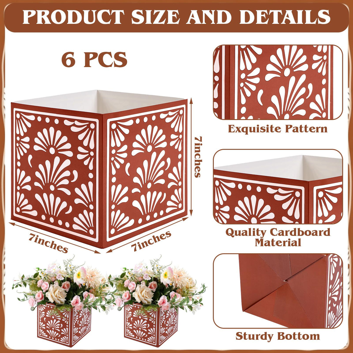 Chivertion Mexican paper gift boxes used as centerpieces and gifts