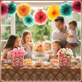 Chivertion 7x7 inch centerpiece fits classic dining table displays
