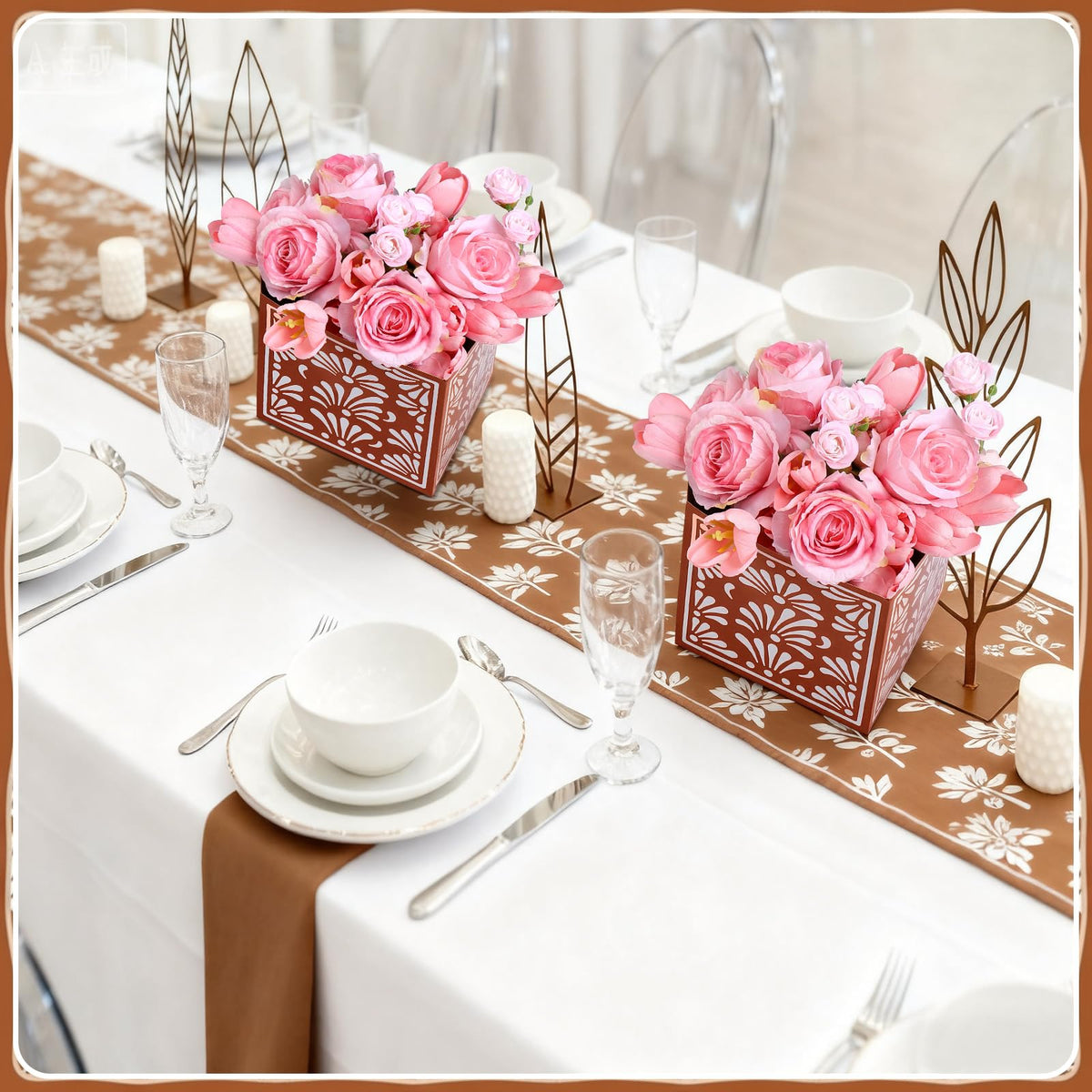 Chivertion floral display box for party decorations and gifting