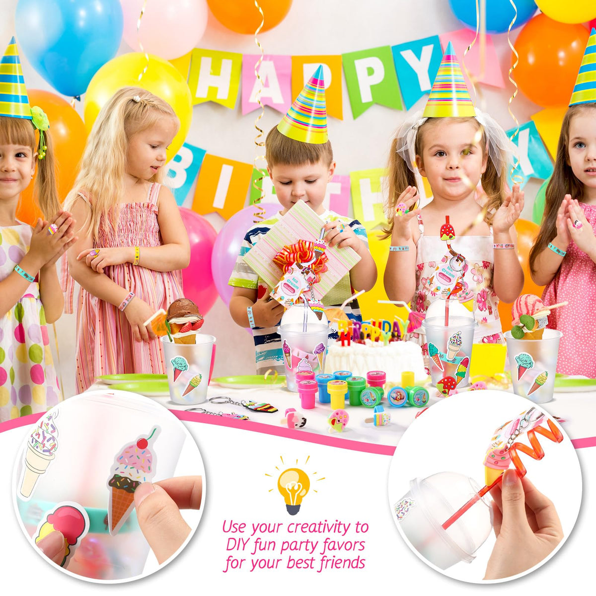 Chivertion ice cream badge, wearable prize that stands out in photos