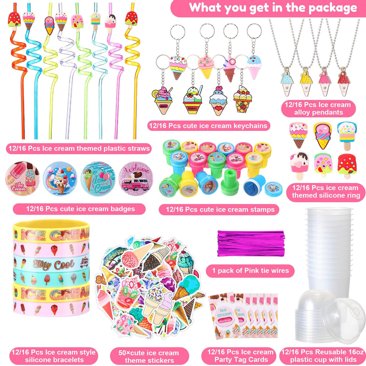 Chivertion ice cream silicone bracelet, colorful and flexible for kids' celebrations