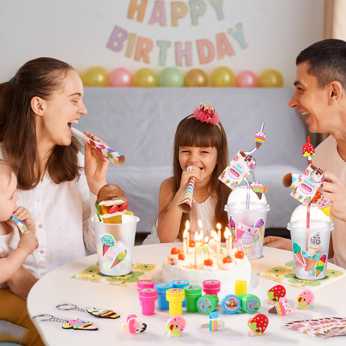 Chivertion ice cream stampers, fun rewards for kids' games and crafts