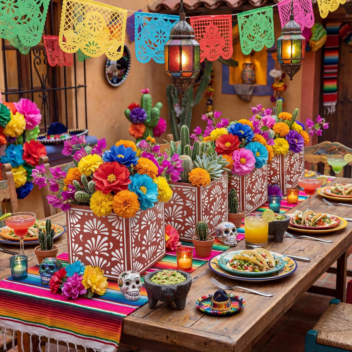 Chivertion Mexican paper gift box suitable for flowers or treats